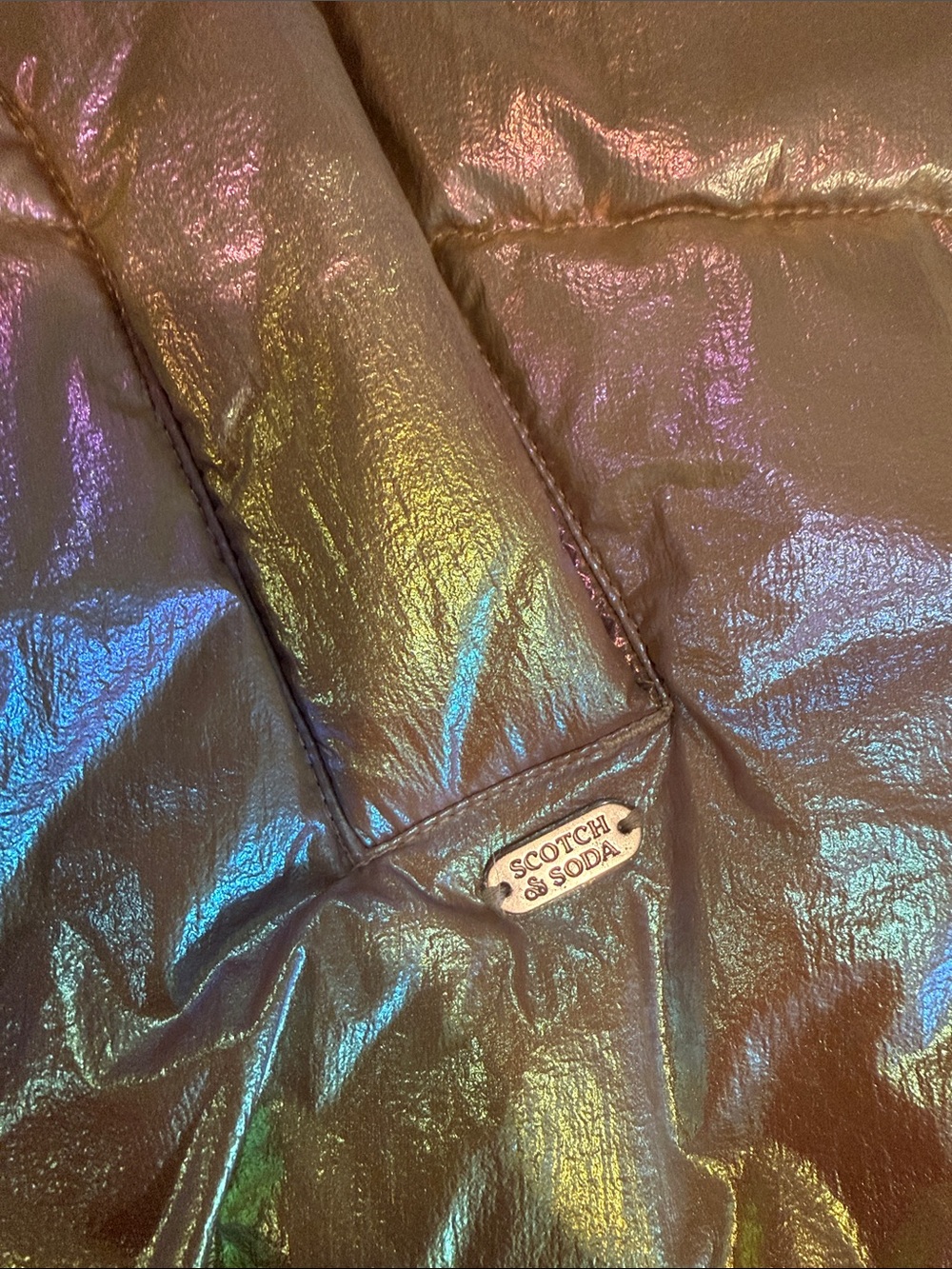 Scotch & Soda Iridescent Puffer Jacket sz M - Picture 5 of 12